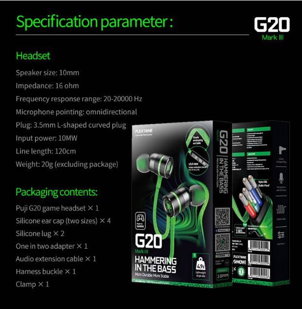 Tai Nghe Gaming Có Mic Plextone G20 New Edition - Hàng Chính Hãng