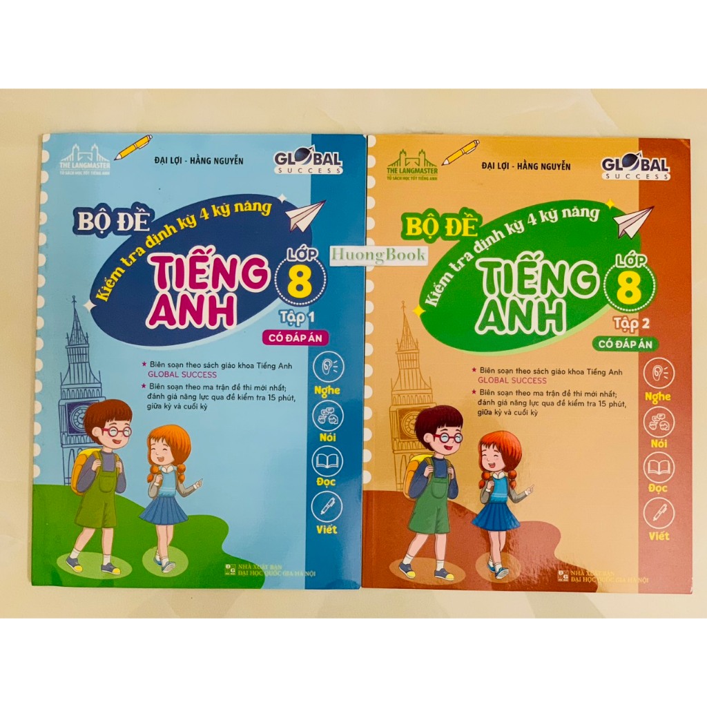 Sách - GLOBAL SUCCESS - Bộ đề kiểm tra định kỳ 4 kỹ năng tiếng anh lớp 8 tập 1 - MT