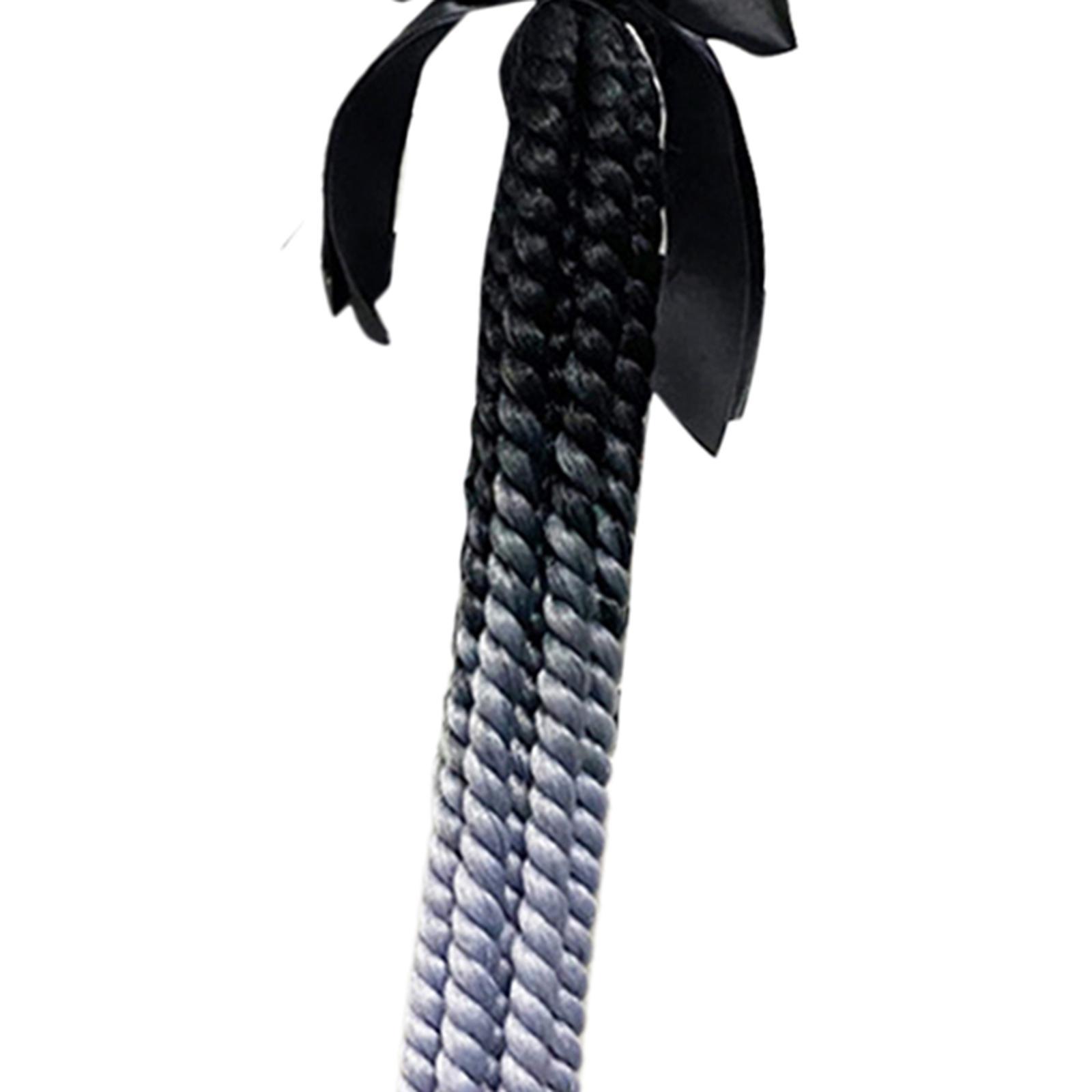 Helmet Braids Ponytail with Bowknot Decoration Dreadlocks