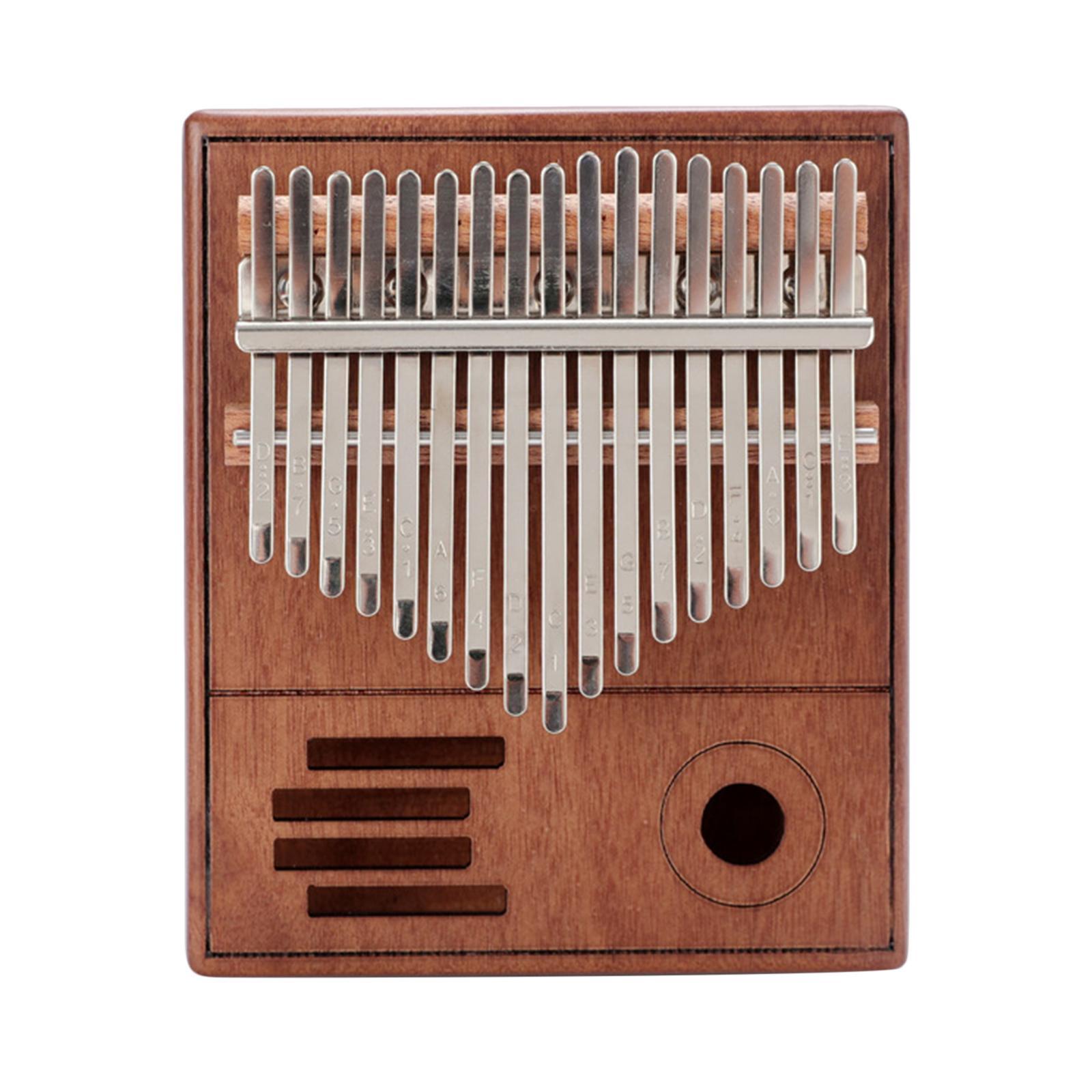 17 Keys  Thumb Piano Finger Piano Mbira Musical Instrument Gift Brown