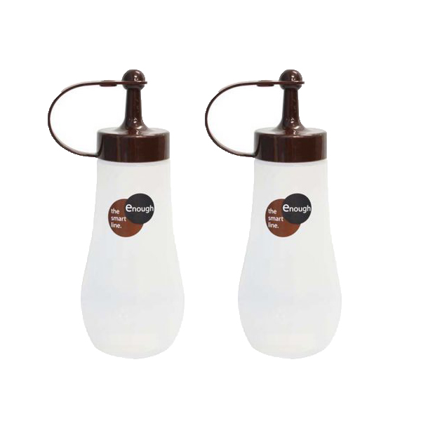 Combo Bình đựng gia vị, nước sốt, nước tương Enough 360ml màu nâu nội địa Nhật Bản