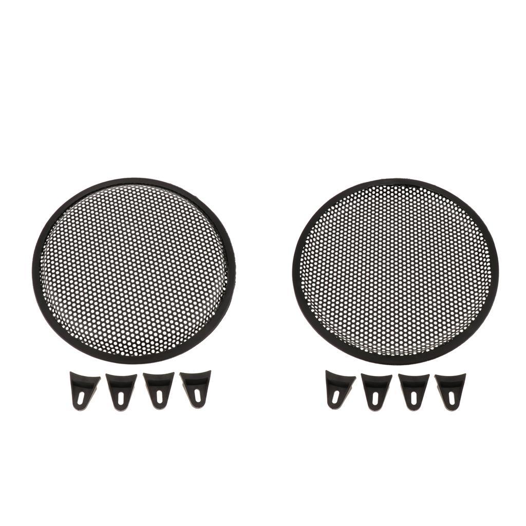 2Piece Speaker Grills Cover Case with Screws Audio Accessoric Black 10inch