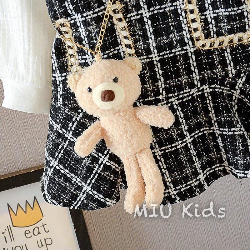 Set váy dạ tweed cao cấp cho bé gái