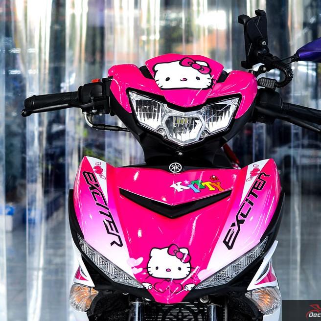 Tem Dành Cho Exciter 150, Tem Trùm Dành Cho Exciter 150 Hello Kitty Hồng Candy Cao Cấp