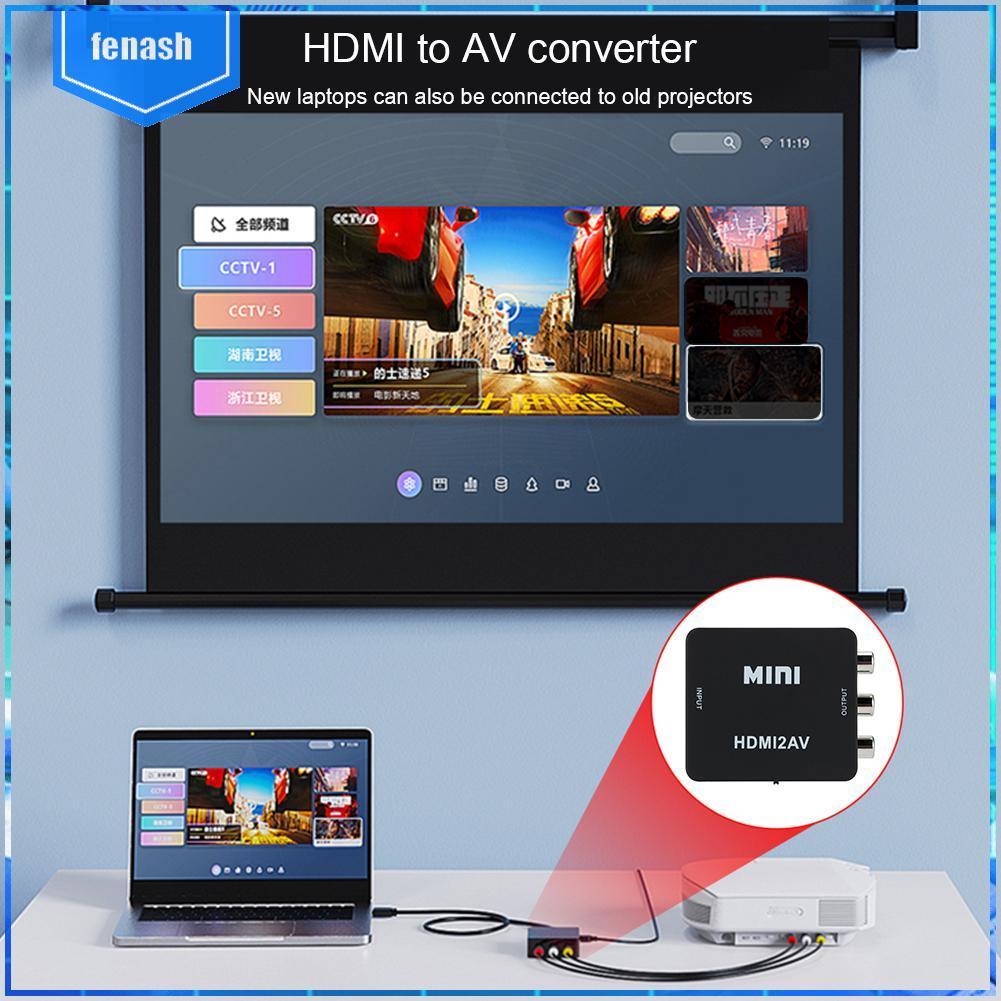 ✪Bộ Chuyển Đổi HDMI Sang AV Hỗ Trợ NTSC PAL Cho PS3 DVD Player PC