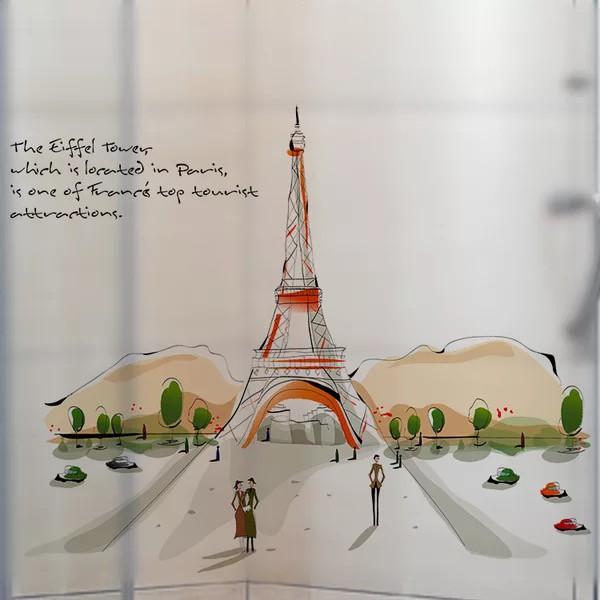 Decal trang trí kính cao cấp mẫu Tháp lớn