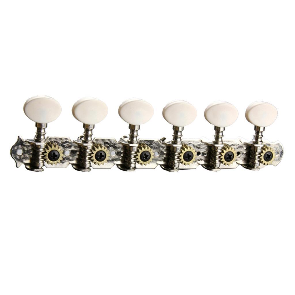 Acoustic Guitar Right Machine Heads Tuning Pegs  Button White Handle