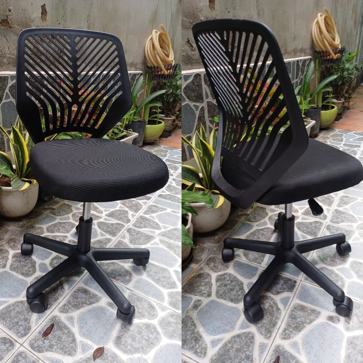 Ghế xoay học sinh nhỏ gọn màu đen CE1037A-M Nội thất Capta Ghế xoay học sinh cấp 1 cấp 2 lưng tựa nhựa nệm vải chân nhựa xoay hàng nhập khẩu hcm