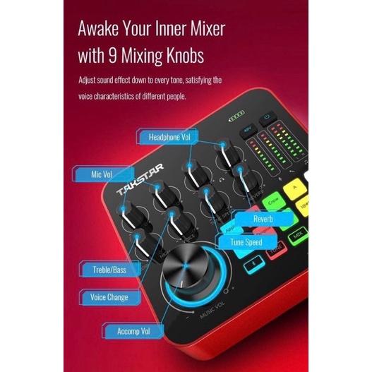 Sound Card TAKSTAR MX1-PRO Thu âm Livestream chuyên nghiệp mẫu mới 2021 bảo hành 1 năm