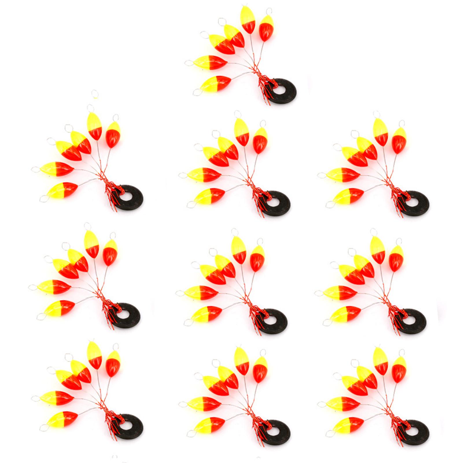 10 Phao câu cá Hình bầu dục Chất liệu xốp mềm, dẻo và nhẹ