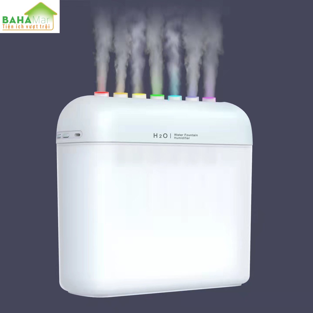 MÁY TẠO ẨM PHUN SƯƠNG 7 MÀU CAO CẤP đài phun 7 màu với công nghệ Hàn Quốc