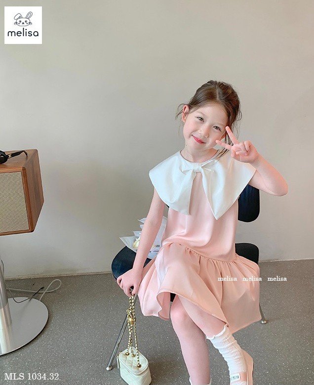 Đầm váy babydoll mùa hè cho bé gái phong cách Hàn Quốc từ 12-35kg chất lụa mềm mịn mát