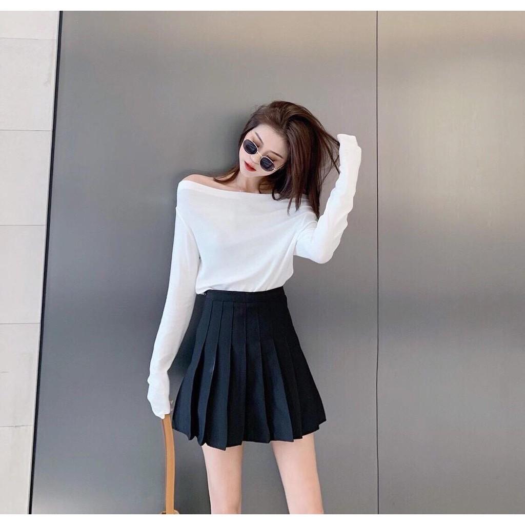 Áo Gu trễ vai chất bozzip