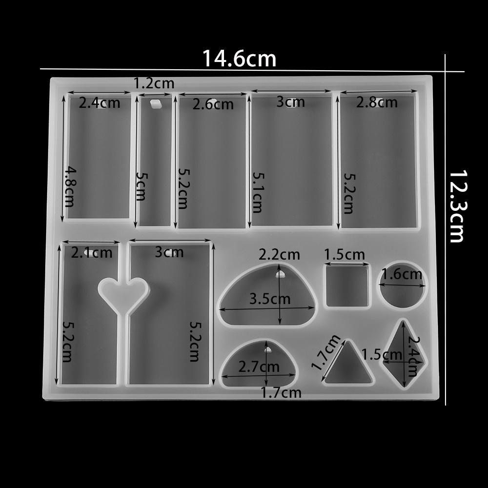 Set 1 Khuôn Làm Mặt Dây Chuyền Bằng Nhựa Epoxy Diy