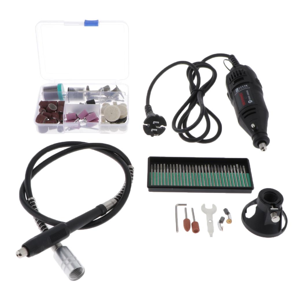 160x Mini Drill Set Grinder Kit Electric Grinding Drilling Polishing Rotary Tool