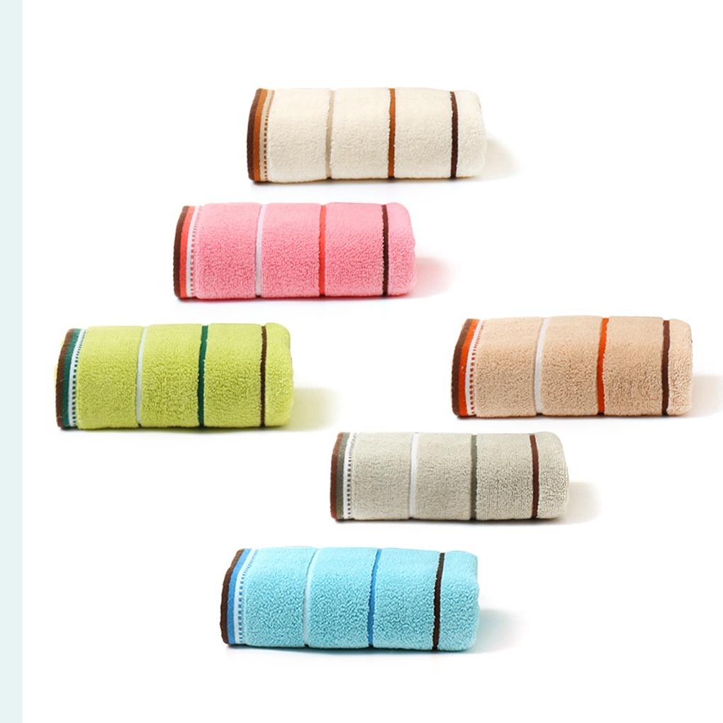 luxuriousion Universal Stripe Cotton Face Towel Absorbention Bathcloth Gift【vollter1