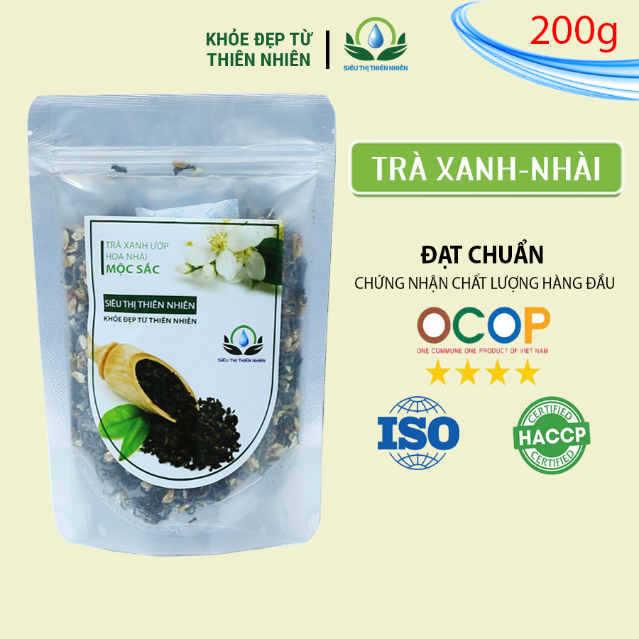 Trà Xanh Ướp Hoa Nhài Sấy Khô Mộc Sắc