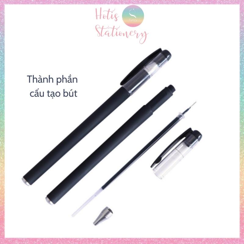Bút gel vỏ màu lì viết êm không lem sử dụng hàng ngày - Đầu bút 0.5mm/ 0.38mm - Xanh/ Đen/ Đỏ PE008