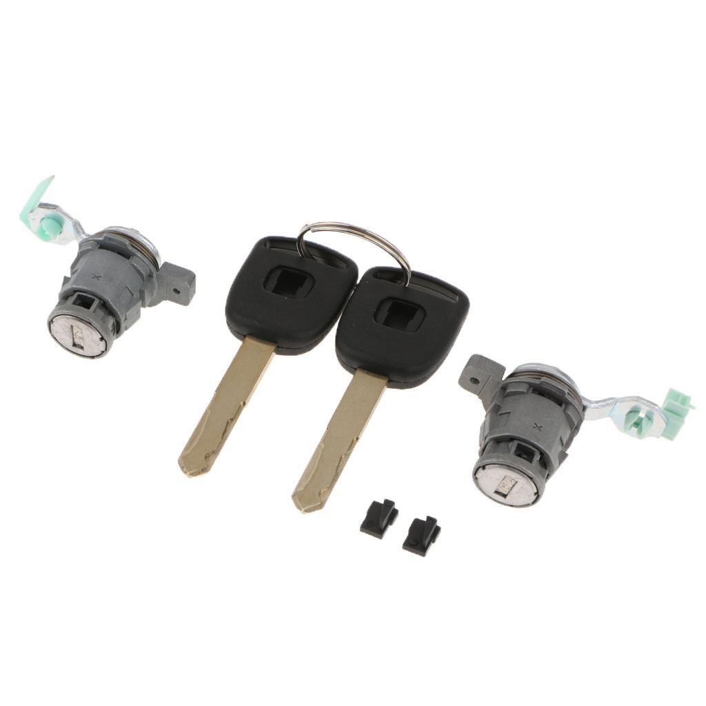 2Pcs Ignition Cylinder Door Lock Core With 2 Keys Parts