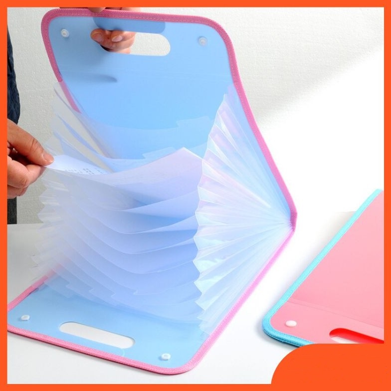 TÚI ĐỰNG TÀI LIỆU HỒ SƠ ĐỀ THI BÁO CÁO VỪA GIẤY A4 GỒM 12 NGĂN CÓ TAY XÁCH - MÀU ĐEN