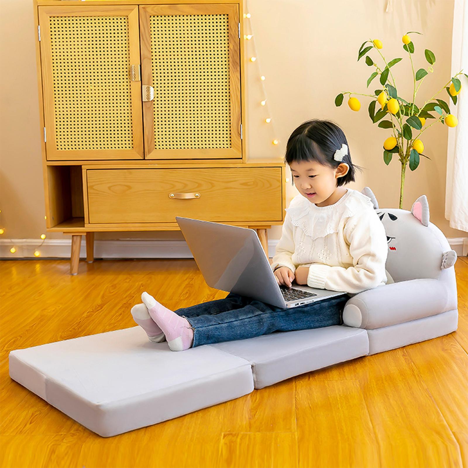 2x Toddler Foldable Sofa Armchair Slipcover Washable for Living Room