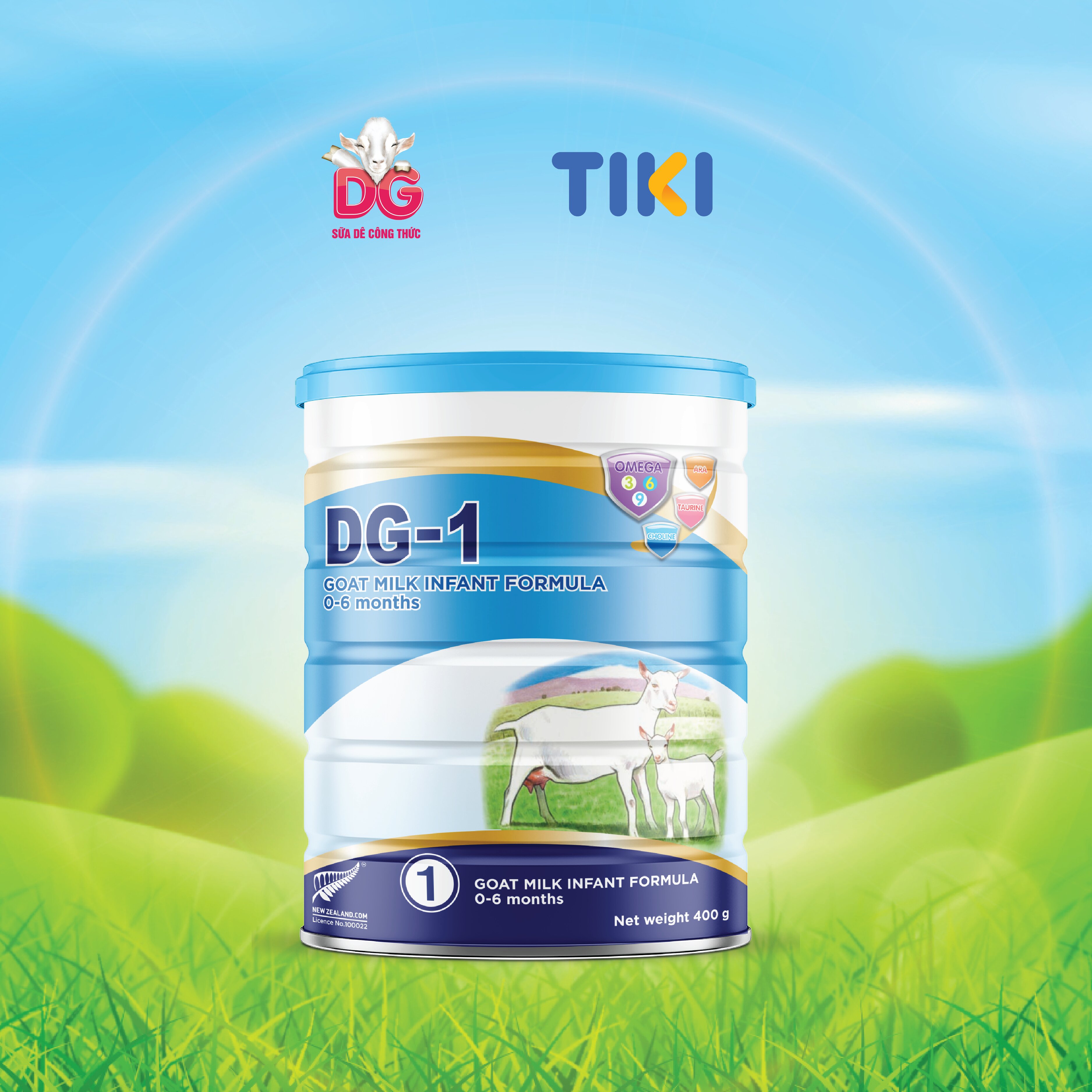 Sữa Dê DG-1 400g, sữa công thức cho bé [ko quà]