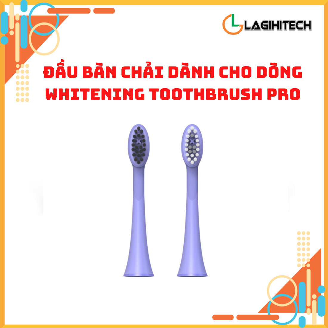 Combo Đầu Bàn Chải Điện Halio Sonic Whitening Electric Toothbrush Periwinkle - Hàng Chính Hãng