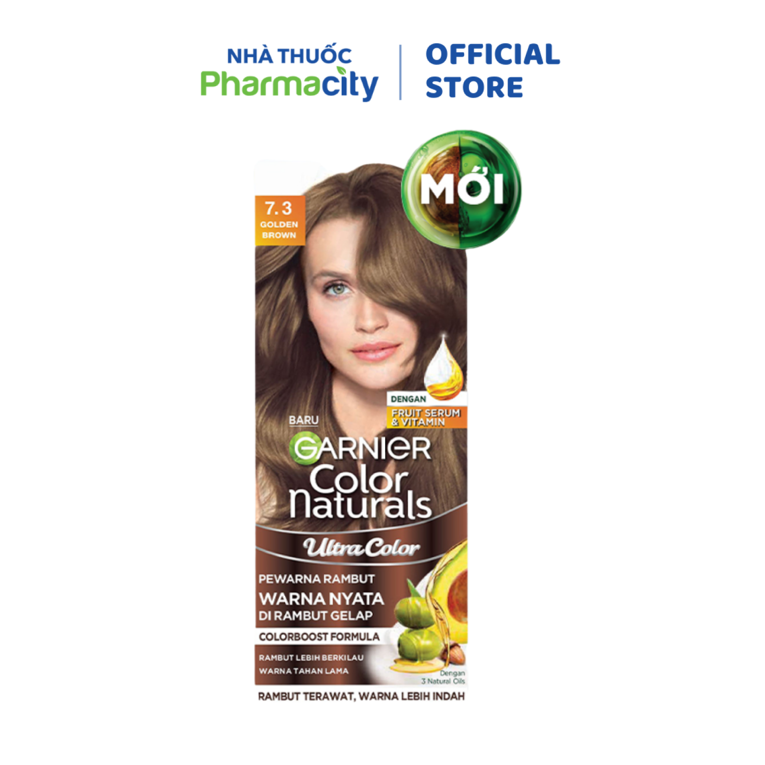 Kem Nhuộm Tóc Garnier Màu 7.3 Nâu Ánh Vàng (50g + 50ml + 5g/Hộp) General Variants 1 Attributes SEO Product Declaration Filter &amp; Tag