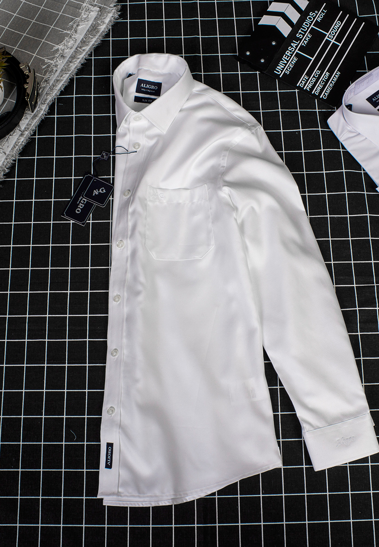 Áo sơ mi nam dài tay ALIGRO chất liệu pirma cotton mềm mịn, kiểu dáng đơn giản, tinh tế ALGS160