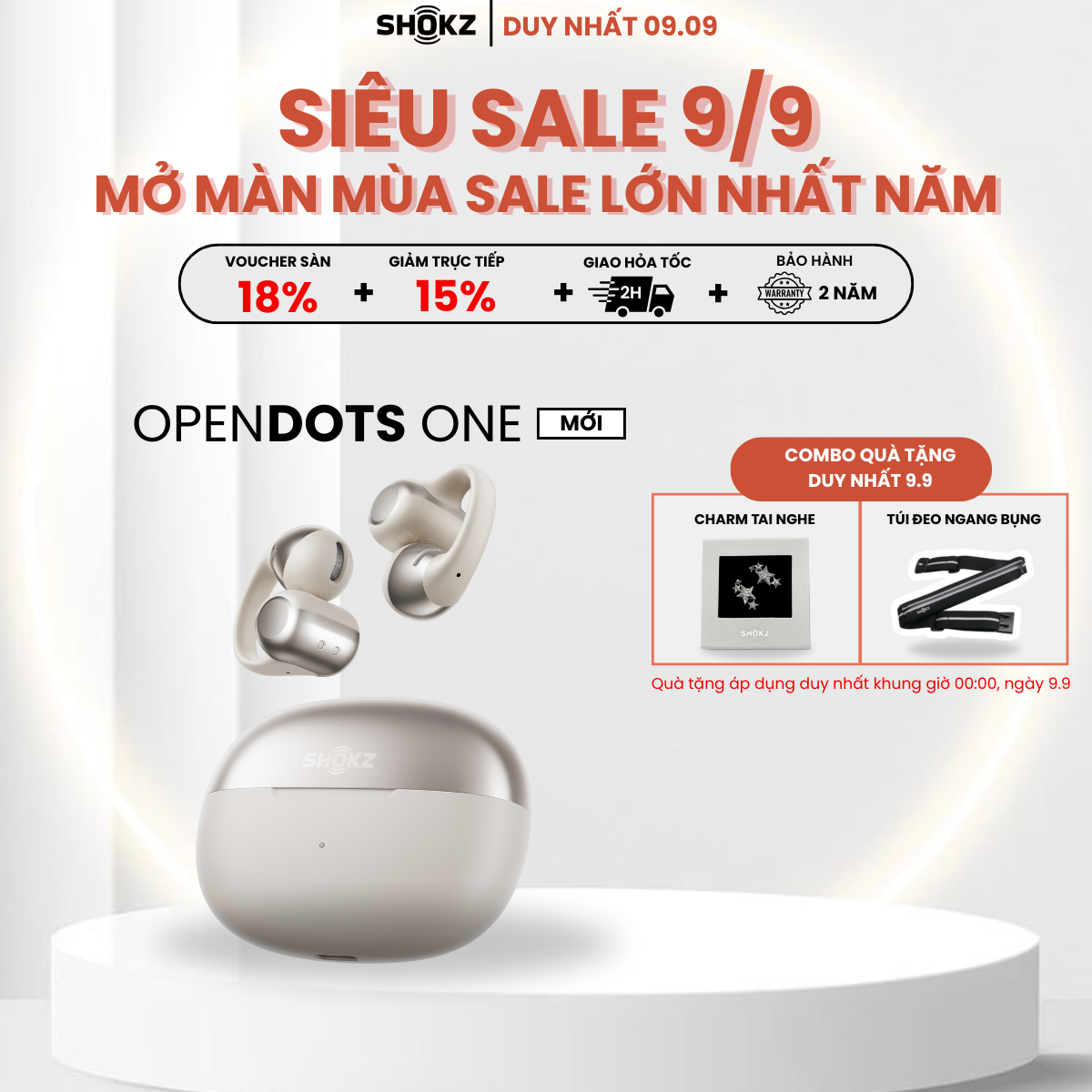 [MỚI] - Tai Nghe không nhét tai True Wireless OpenDots One E310 - Bảo Hành 2 Năm - Hàng Chính Hãng