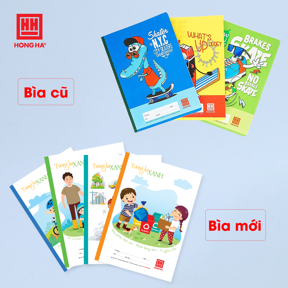 Lốc 10 quyển Vở 5 Ô ly 48 trang Hồng Hà School Tương Lai Xanh - 0519