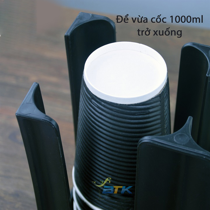 Kệ Úp Ly, Kệ Mika Ngang 4 Ngăn, Kệ Đựng Cốc Mang Đi, Kệ Đựng Hộp Cháo