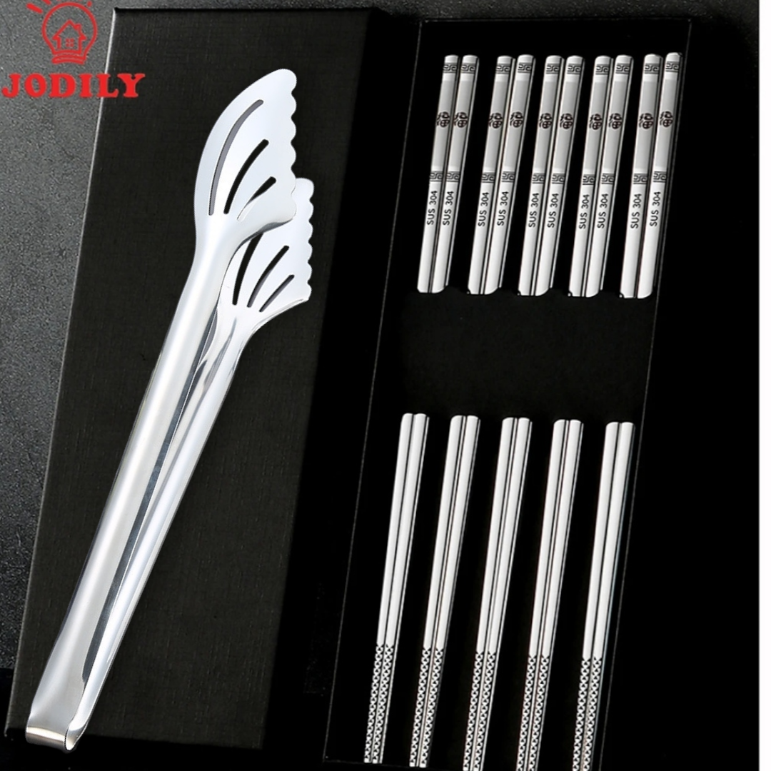 HỘP 10 ĐÔI ĐŨA INOX 304 - CAO CẤP - SANG TRỌNG - NGUYÊN KHỐI INOX 304