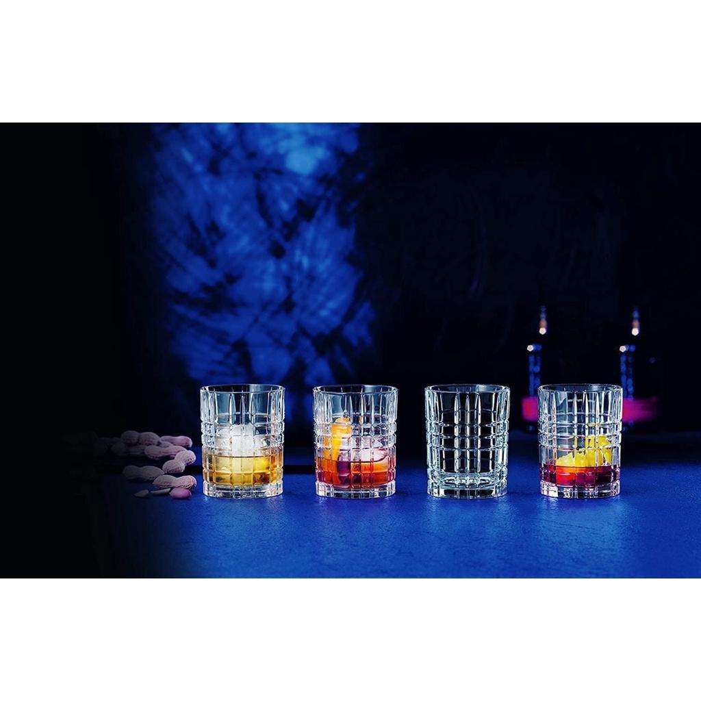 Set 4 Cốc Pha Lê NATCHMANN Square 101050 Whisky Glass, Dung Tích 345ml, Nhập Đức