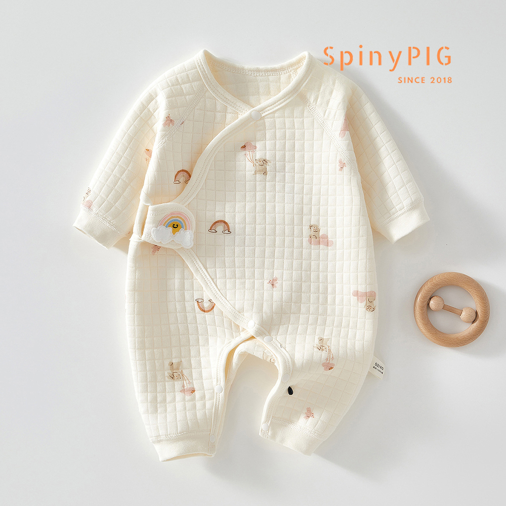 Bộ body cho bé sơ sinh 0-1 tuổi trần bông dài tay cotton nhiều họa tiết cực xinh cho bé trai bé gái mùa đông