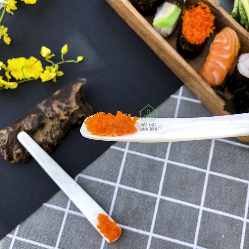 Muỗng xúc gia vị/trứng cá làm từ xà cừ cao cấp_Hàng xuất Nhật