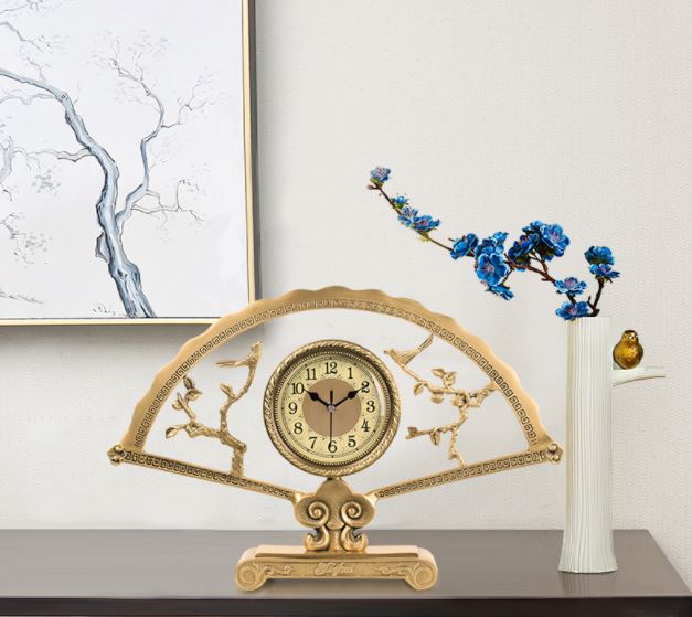 Đồng hồ để bàn thuần đồng phong cách tân cổ điển dùng trang trí bàn kệ tủ hàng nhập khẩu nguyên chiếc là món quà tặng đầy ý nghĩa