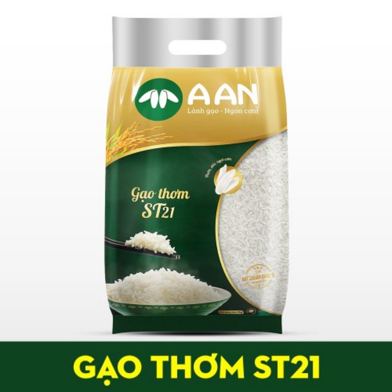 Gạo Thơm Dẻo St21 tuis 5kg, gạo luôn mới.