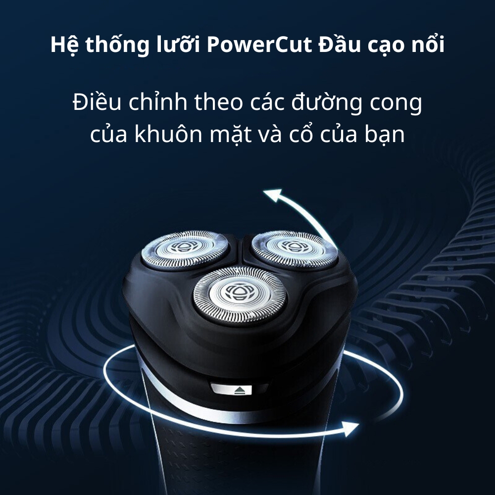 Máy cạo râu điện Philips S2305 cạo khô và ướt tích hợp cạo mai, sạc nhanh 5 phút - Hàng nhập khẩu