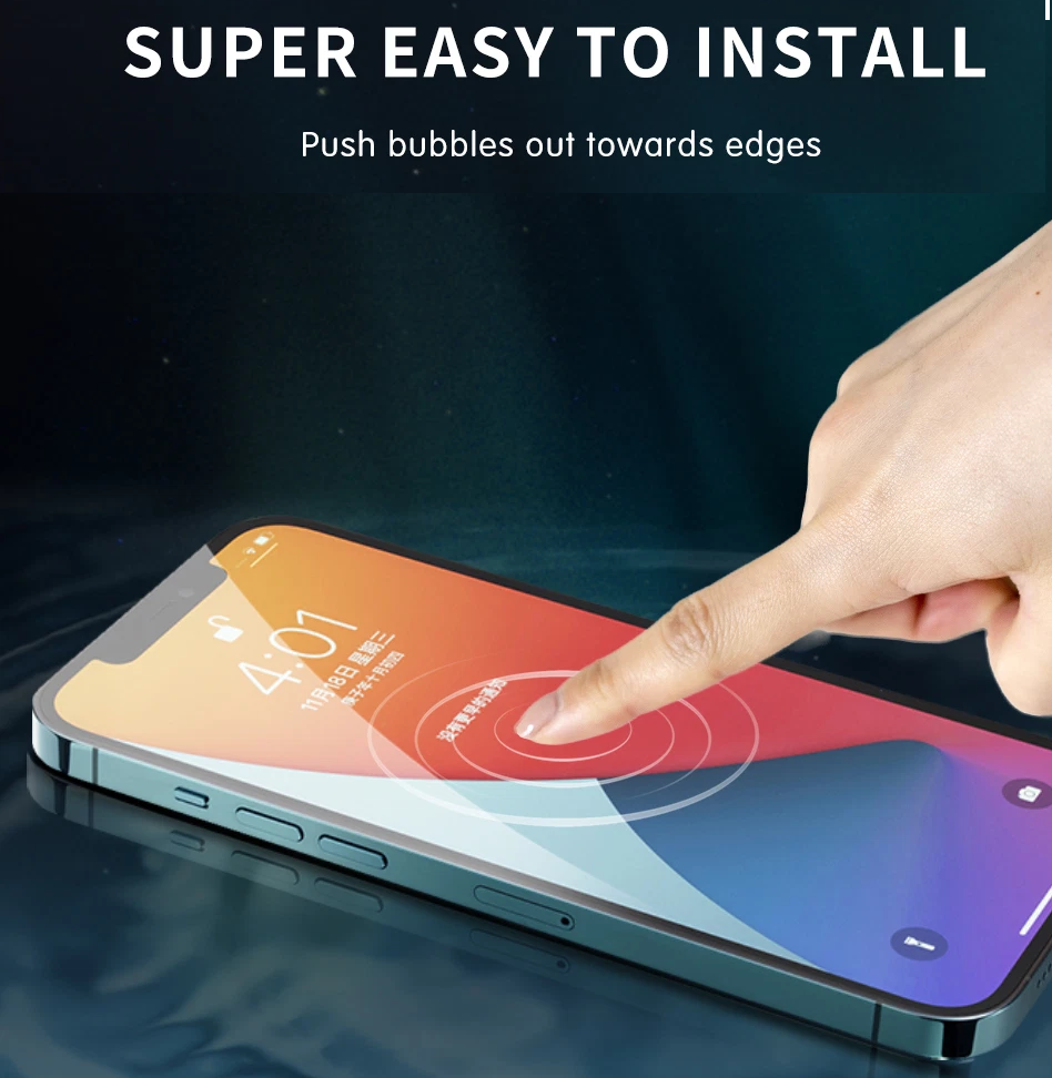 Miếng dán kính cường lực Cho iPhone 13 / 13 Pro / 13 Pro Max full màn hình 2.5D chống nứt vỡ cạnh hiệu WIWU iVista Chống va đập, vát cạnh 2.5D, chống vân tay - hàng nhập khẩu