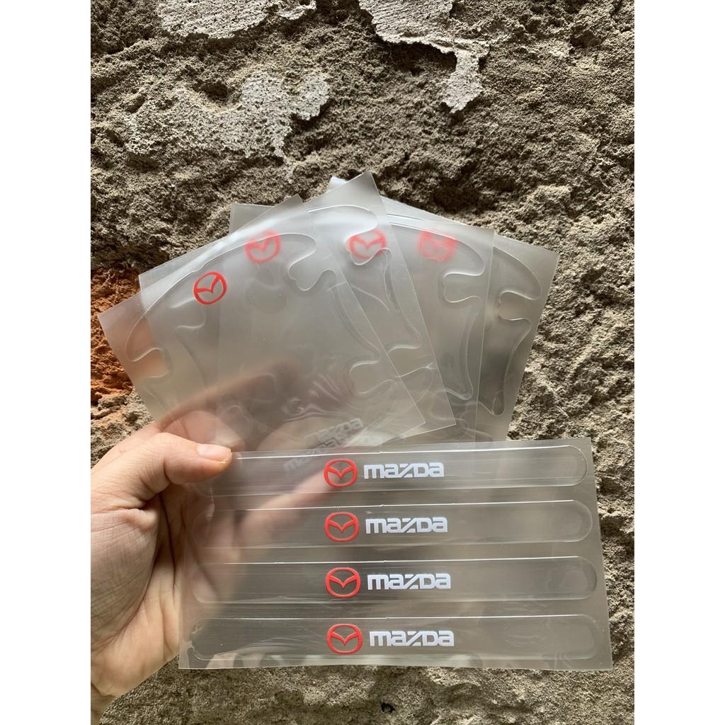 Bộ 08 Miếng dán Silicon chống xước hõm tay nắm cửa ô tô