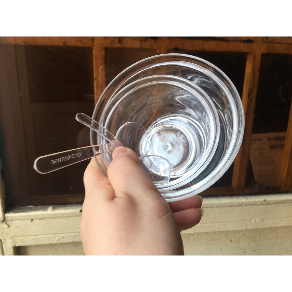 Hũ nhựa Acrylic đựng gia vị chanh ớt sa tế NHỎ 8.8 X 5 CM ,120 ML - LỚN 10,8 X 6,2 CM , 160 ML