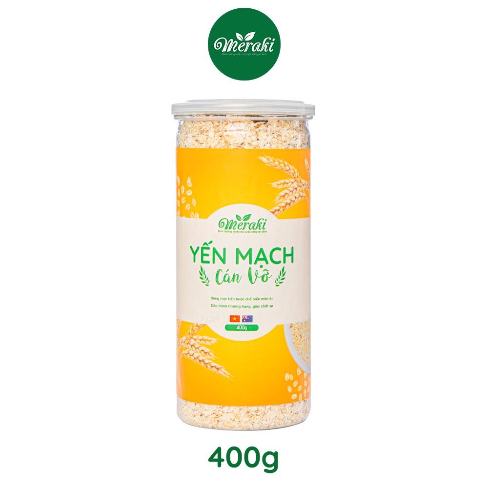 Yến mạch cán vỡ Meraki ăn liền healthy giảm cân eat clean nhập khẩu Úc