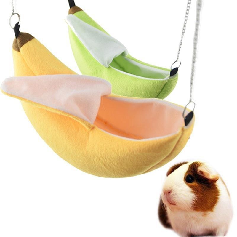 2pcsbanana Hamster Bed House võng nhỏ động vật giường ấm nhà g g tổ Hamster Phụ kiện