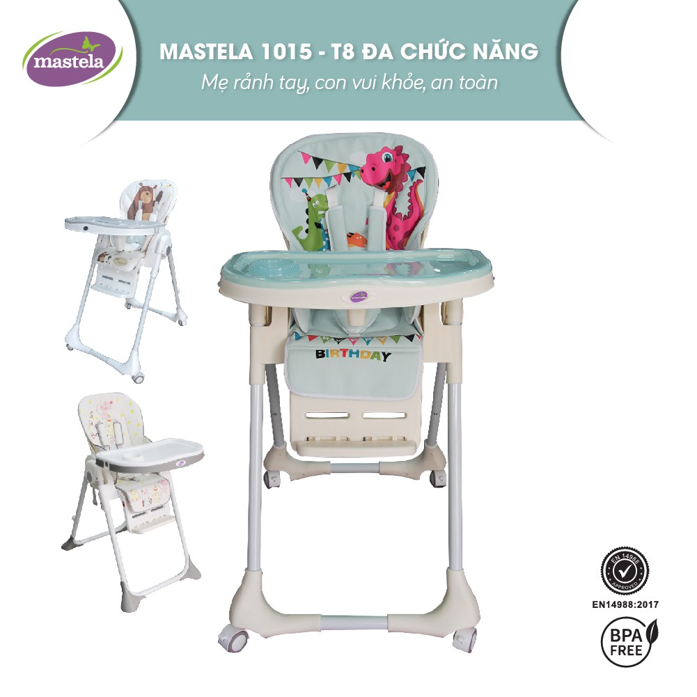 Ghế Ăn Dặm Mastela 1015 Cao Cấp, Điều Chỉnh Độ Cao - Chính Hãng