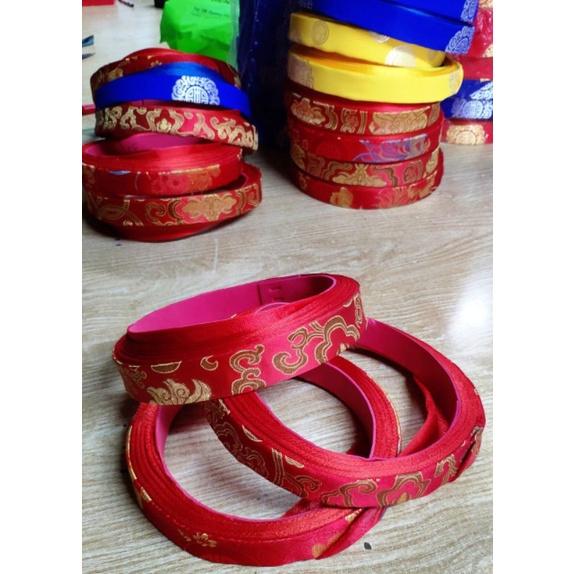 Áo dài bé trai in chữcha mẹ