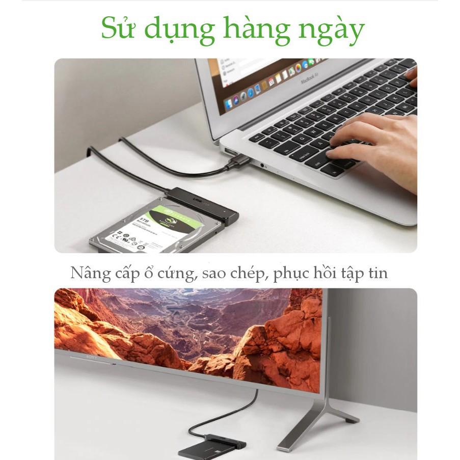 Cáp chuyển đổi hai loại USB 3.0 và USB type C sang Sata cho ổ cứng ngoài SSD, HDD 2.5 inch, dài 50cm UGREEN CM321 - Hàng chính hãng
