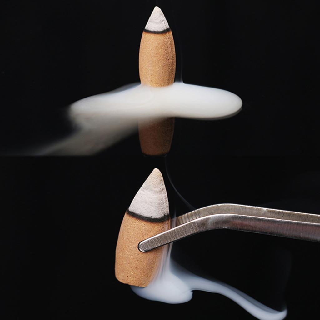 Incense Burner Backflow Censer Tower Holder +70pcs Lavender Incense Cone