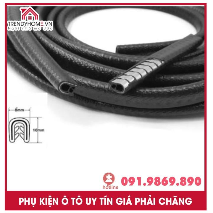 Cuộn nẹp viền cao su chữ U lõi thép chống xước ,va đập viền cửa ô tô đơn giá tính theo mét dài