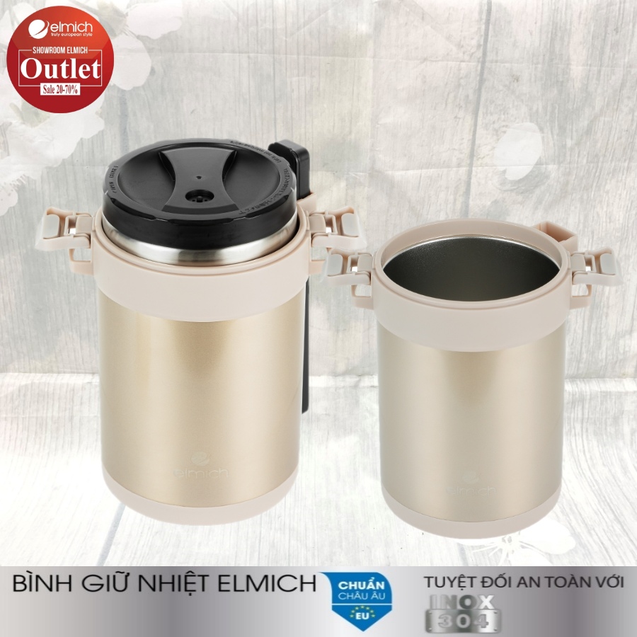 Hộp Cơm Giữ Nhiệt Văn Phòng Inox 304 Emich EL8293 dung tích 1.8 Lít